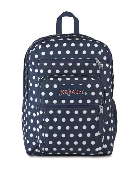 Jansport Big Student Backpack Dark Denim Polka Dot Zando