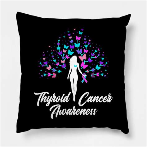 Many types of cancer ribbon colors feature multiple colors. Thyroid Cancer Ribbon Awareness - Thyroid Cancer Ribbon ...