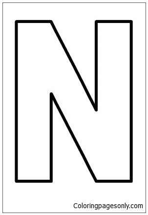 This free english coloring page can be used two ways. Big Letter N Coloring Pages - Alphabet Coloring Pages ...