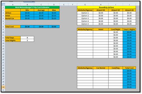 Construction Cost Estimate Template Excel —