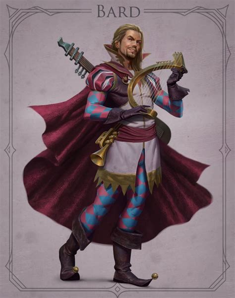 Bard Male Stock Art Fantasy Character Design Dungeons And