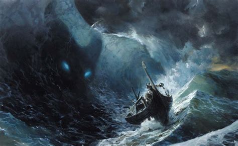 When you kill a sea serpent, it drops resources that you can turn into armor, weapons, and tools as well. Jörmungand, Midgard's Serpent, by Alex Alice | Boat ...