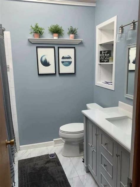 Behr Intercoastal Gray Bathroom Wall Colors