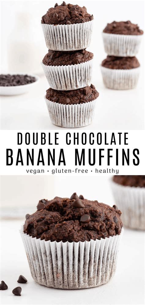 Double Chocolate Banana Muffins Vegan And Gluten Free Recipe