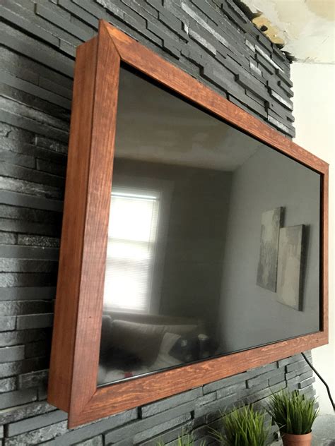 Diy 40 Wood Tv Frame Works For Tvs That Tilt And Rotate Too