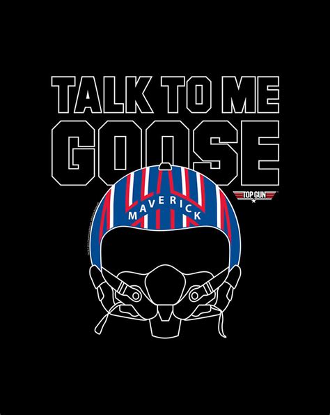 Top Gun Talk To Me Goose Maverick Helmet Digital Art By Frank Nguyen