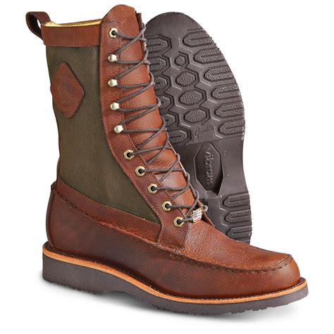Mens Chippewa® 10 Upland Moc Toe Boots Mahogany 136818 Hunting