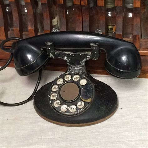 Antique Black 1920s Western Electric Rotary Desk Etsy Antique