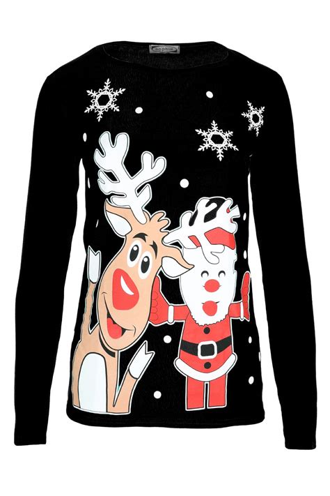 womens christmas t shirt ladies xmas tree bell present t snowman reindeer top ebay