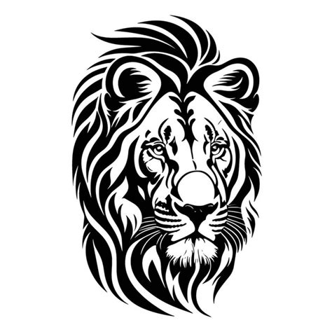 Premium Vector Lion Head Stencil From The Lion King Line Art Illustration