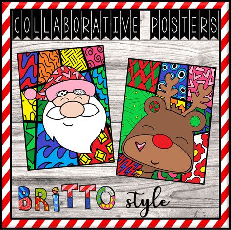 Christmas Collaborative Art Posters Romero Britto Style Artofit