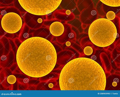 Orange Cells From Immune System Stock Illustration Illustration Of