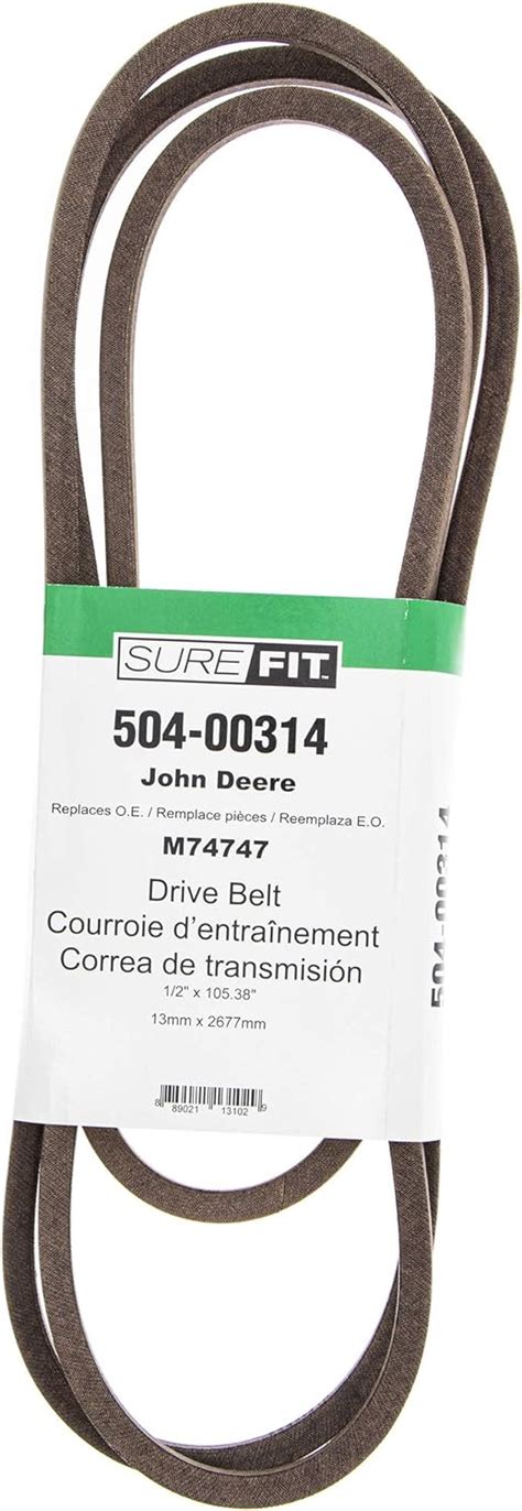Surefit Drive Belt Replacement For John Deere M74747 Stx30