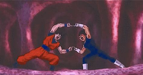 The fusion dance (フュージョン fyūjon), is a technique that is introduced by goku after learning it from metamorans in the other world. ssj vegito | Tumblr