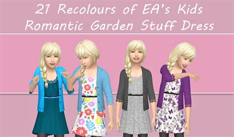 Womens Romantic Garden Stuff Dress Recolour Simsworkshop