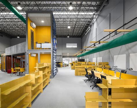 A Warehouse Is Transformed with Shipping Containers into Innovative