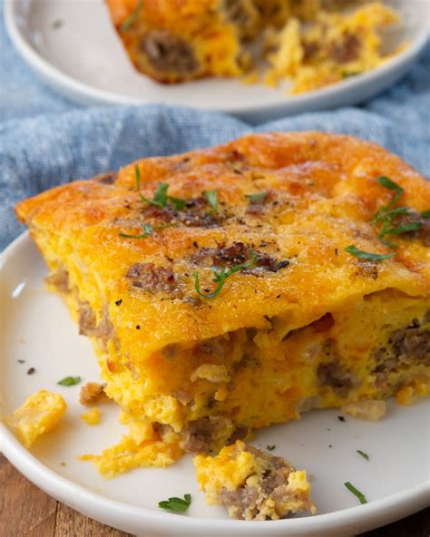 The ultimate breakfast for dinner: Sausage Egg And Cheese Breakfast Bake Recipe In 6 Easy Steps