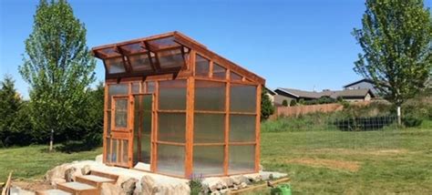 Modern Slant Nw Green Panels Traditional Greenhouses Small Patio