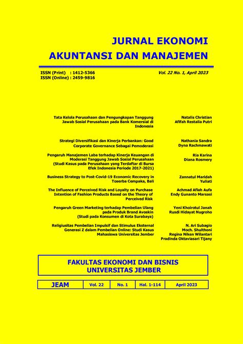 Archives | Jurnal Ekonomi Akuntansi dan Manajemen