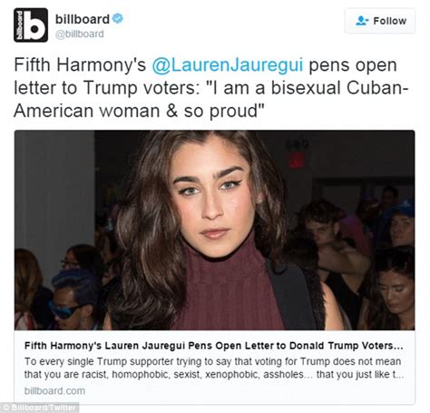 Fifth Harmonys Lauren Jauregui Comes Out As Bisexual A Week After