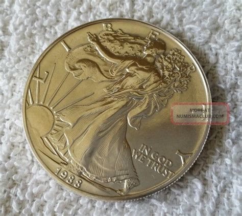 1988 Silver American Eagle One Dollar 1 Troy Ounce 999 Fine Silver Coin