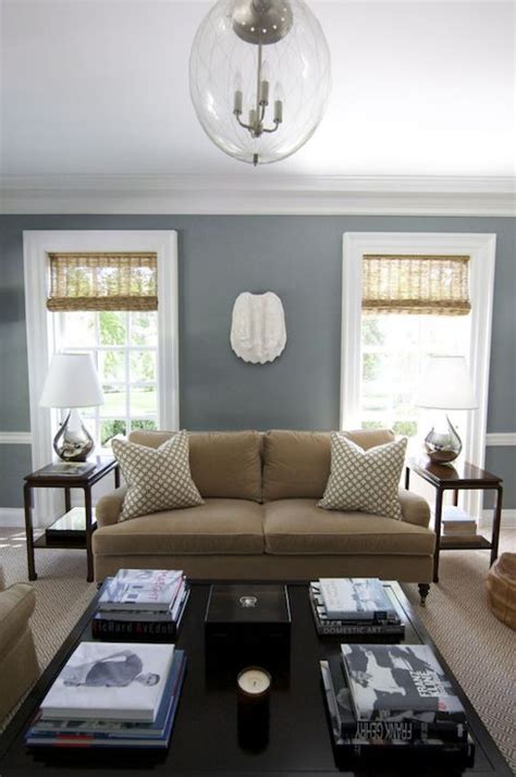 The deeper the observer goes, the darker the blue becomes. Grey and Tan Living Room Inspiration