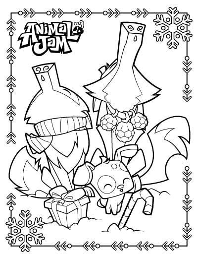 That is why, children will really like coloring animal jam characters. Animal Jam Christmas Coloring Pages - Dejanato