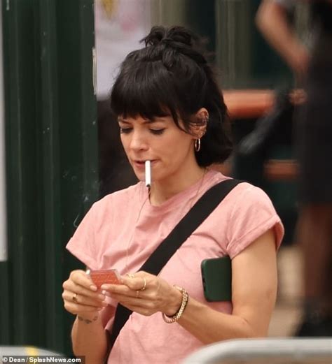 Lily Allen Cuts A Casual Figure As She Smokes On The Set Of Her New Comedy Dreamland In Margate