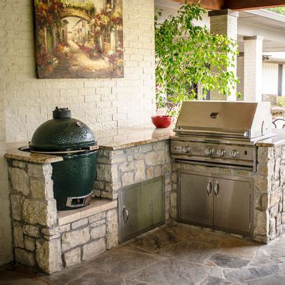 Fire magic built in power burner beside a big green egg. Big Green Egg Design Ideas, Pictures, Remodel, and Decor ...