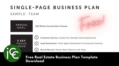 Free Real Estate Business Plan Template Download YouTube
