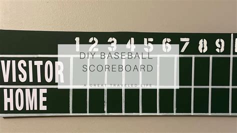 Diy Faux Baseball Scoreboard A Great Traveled Life