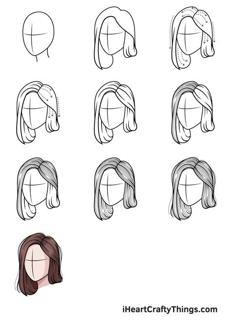 Easy Hair Drawings Realistic Hair Drawing Girl Hair Drawing Name