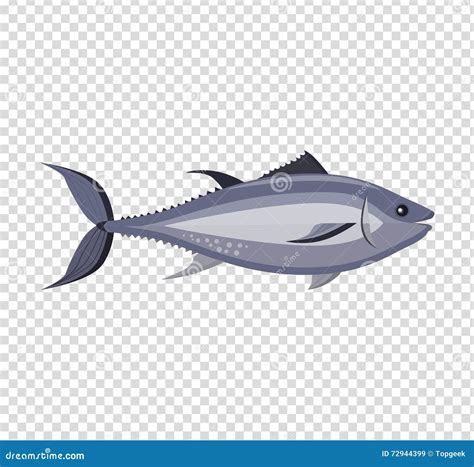 Diseño Del Icono De Los Pescados Plano Ilustración del Vector