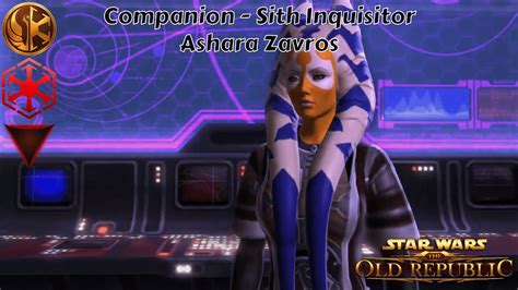 SWTOR Sith Inquisitor Companions Ashara Zavros YouTube