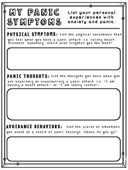 Panic Attack Coping Skills Informational Posters and Handouts | TpT