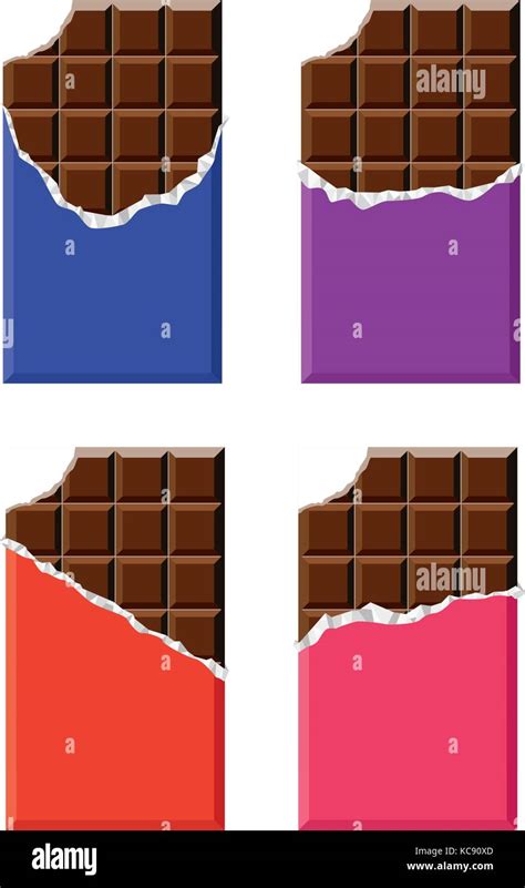 Vector Collection Of Chocolate Bars Stock Vector Image And Art Alamy