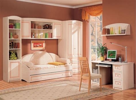 Hearts themed fun teen bedroom decor. Cool Teenage Bedroom Ideas With Orange Painting Wall Plus ...
