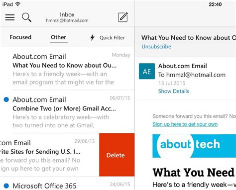 If this happens, we encourage you to whitelist domains. How to Delete Emails in Outlook for iOS