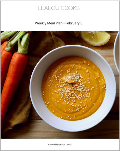 Weekly Meal Plan February 5 Lealou Cooks