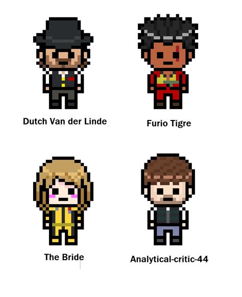 I Made Some Pixel Art Of Various Characters For A Friend Dutch Van Der