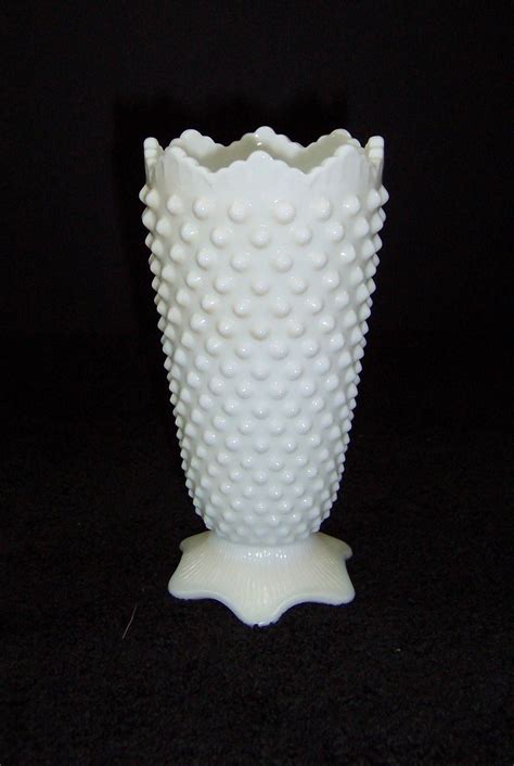 Fenton Milk Glass Hobnail Flower Vase Triple A Resale