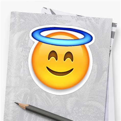 Angel Emoji Stickers By Idkbutpuppies Redbubble