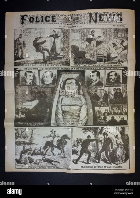 Jack The Ripper Era Newspaper Replica Illustrated Police News Front