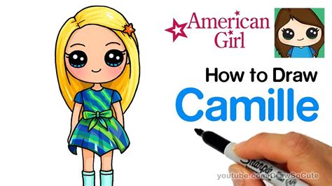 Let's now add some extra details to really bring this cute character to life. How to Draw Camille Easy | American Girl Doll ...