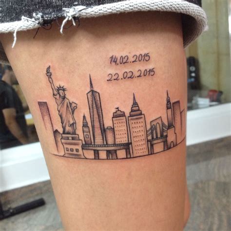 Anesthesia is used to number the skin before the. New york skyline | New york tattoo, Marathon tattoo, Nyc ...