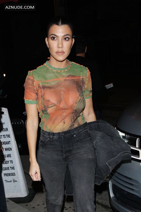 Kourtney Kardashian Wears A See Through Shirt As She Heads To LA Hot