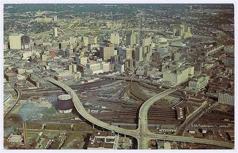Aerial Postcard 1976 Atlanta Skyline Atlanta Travel Aerial