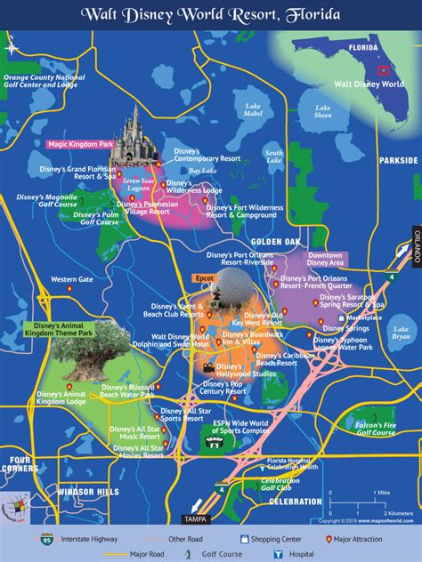 Disney Map Disney World Map Walt Disney Resorts Disney World Hotels