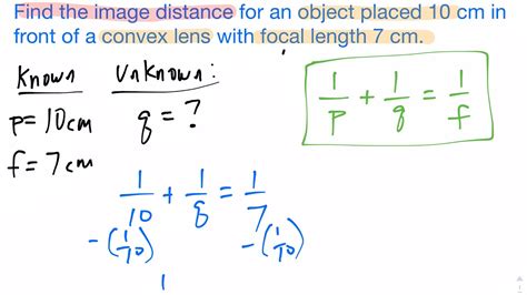 The lens equation expresses the quantitative relationship between the object distance (do), the image distance (di), and the focal length (f). How to Solve a Lens Equation Problem (image distance) - YouTube