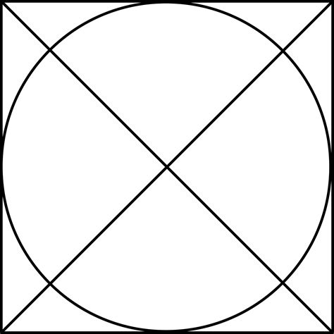 Square Circumscribed About A Circle Clipart Etc